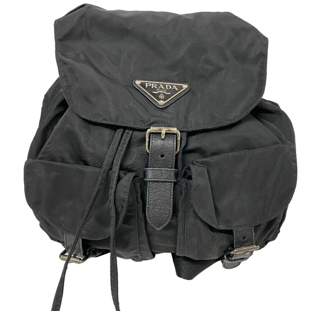 Prada Backpack Plate Black Triangular Nylon - image 2